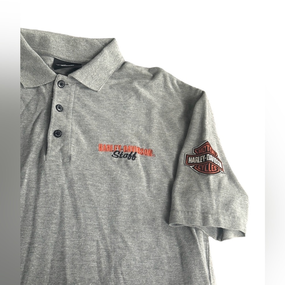 Mens Harley‎ Davidson Staff Short Sleeve Polo Shirt Large